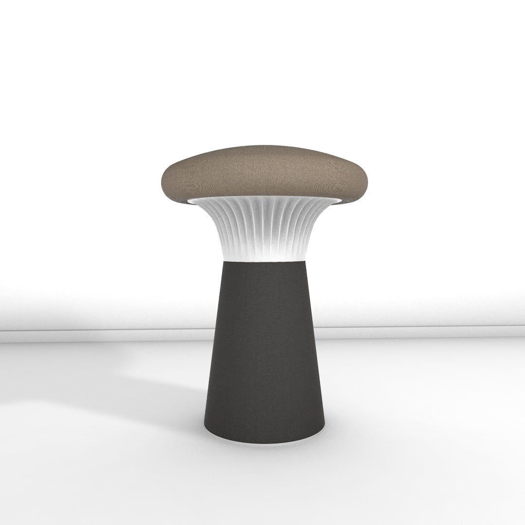 Hocker Funghi Stoff hoch