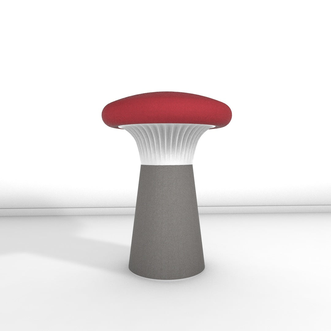 Hocker Funghi Stoff hoch