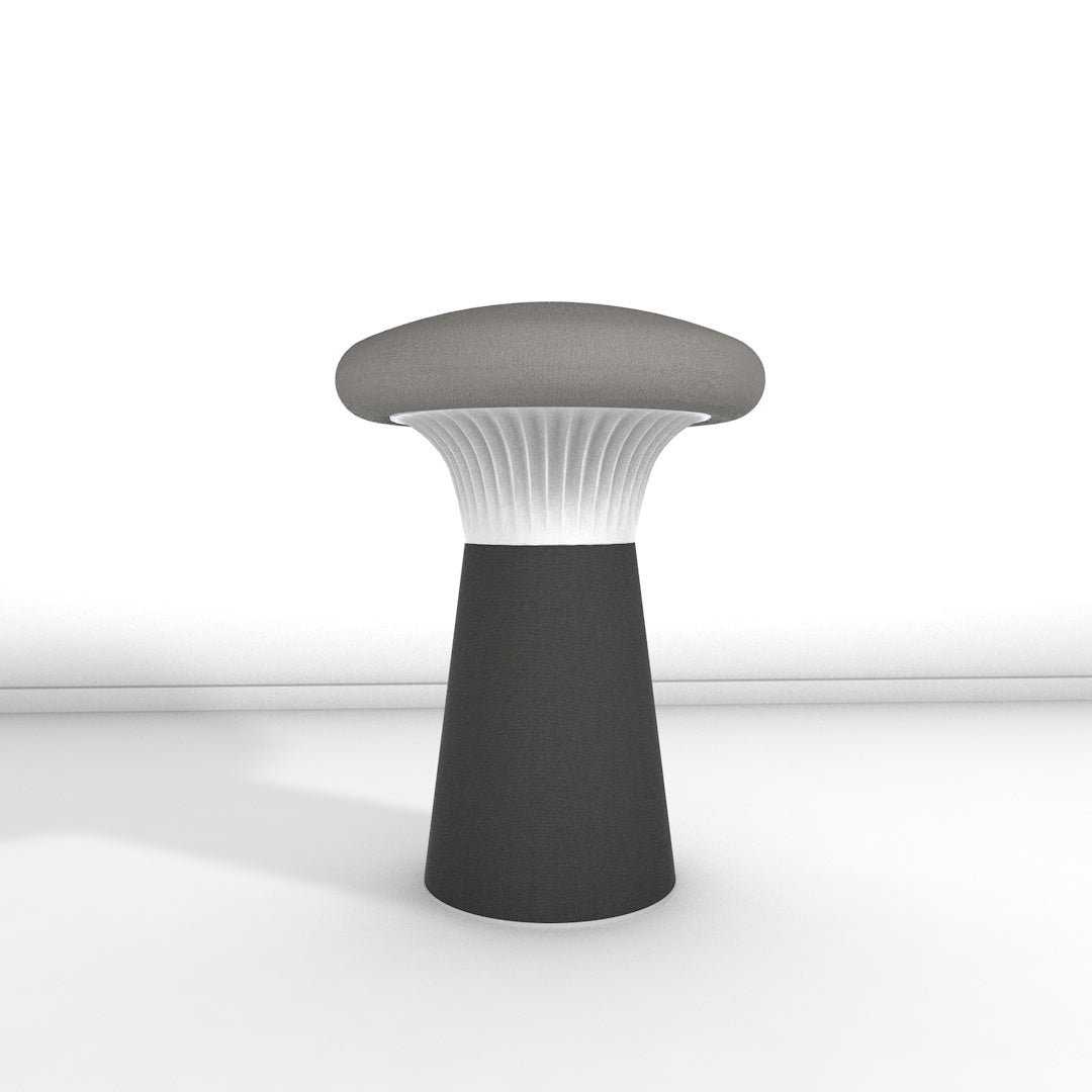 Hocker Funghi Stoff hoch