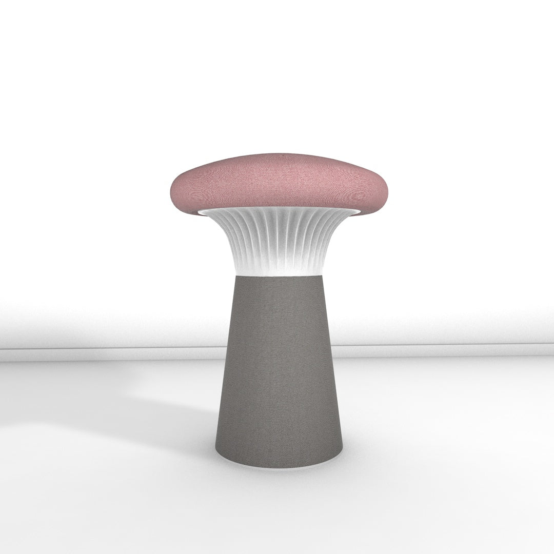 Hocker Funghi Stoff hoch