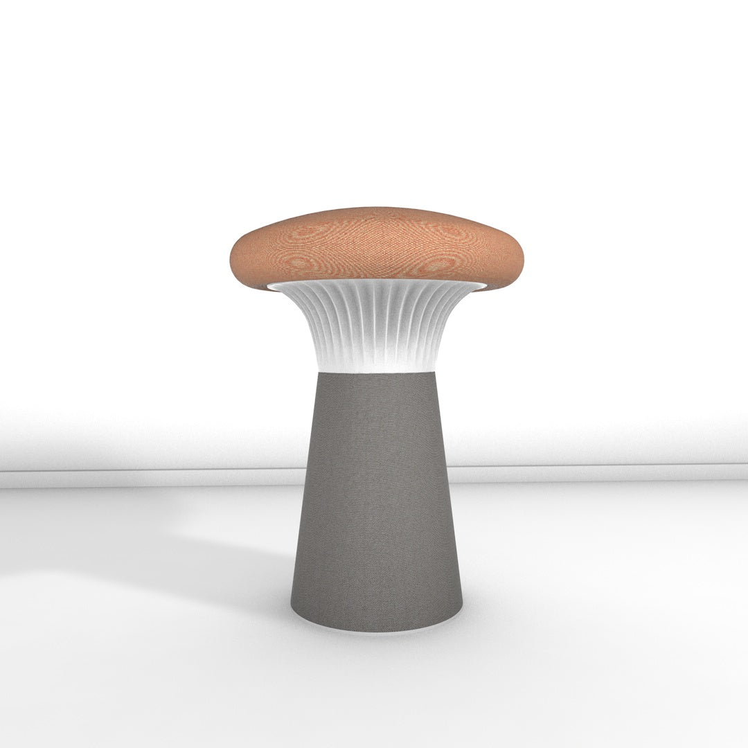 Hocker Funghi Stoff hoch