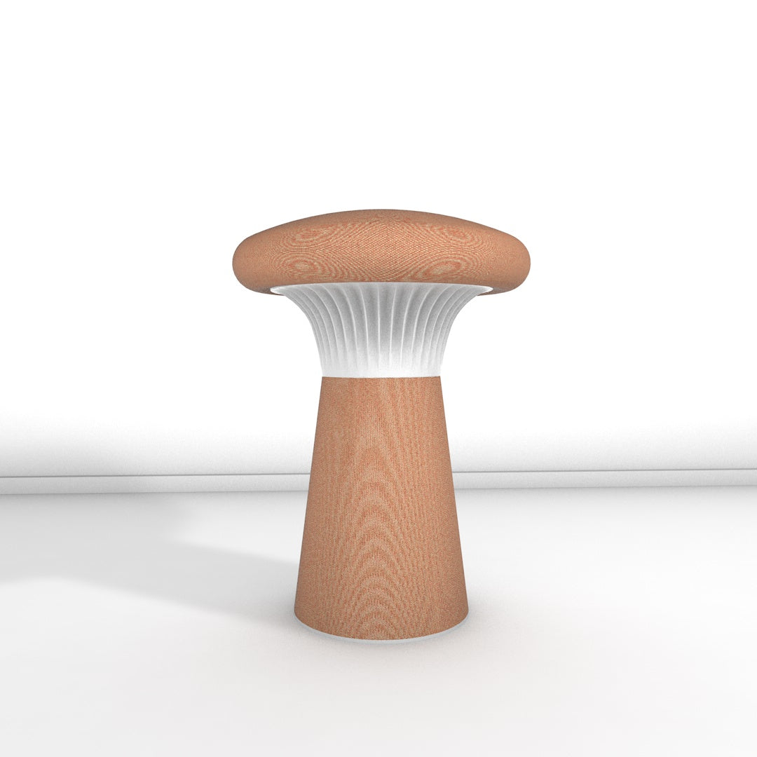 Hocker Funghi Stoff hoch