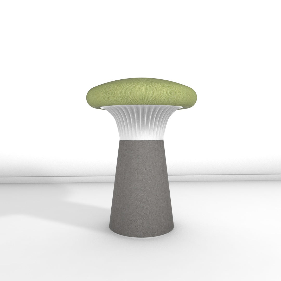 Hocker Funghi Stoff hoch