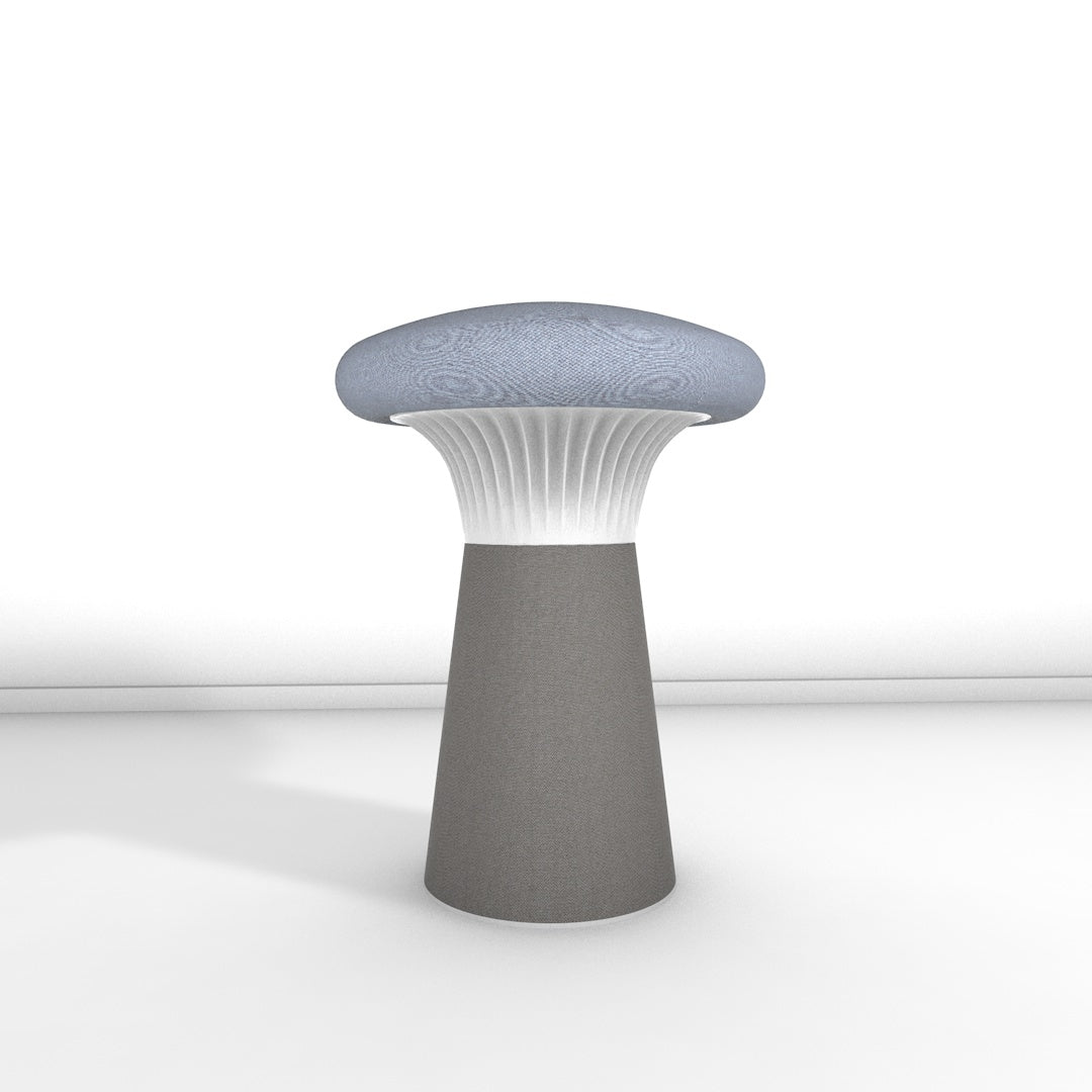 Hocker Funghi Stoff hoch