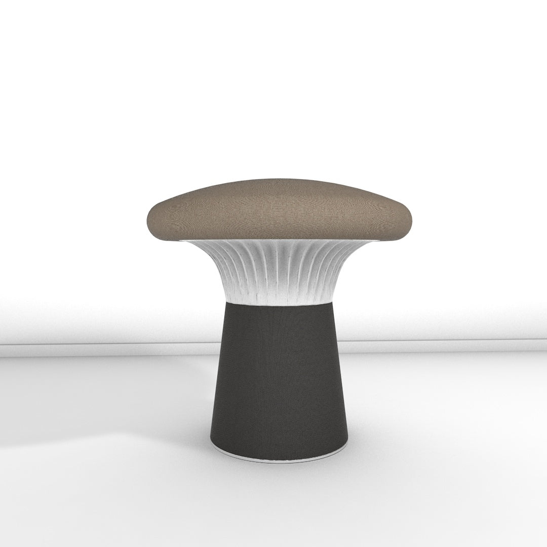 Hocker Funghi Stoff niedrig