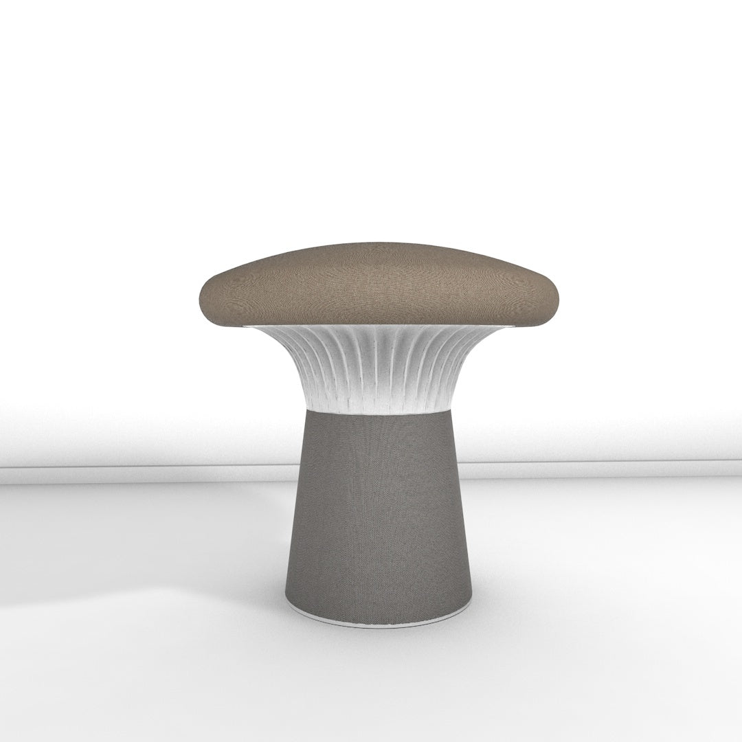 Hocker Funghi Stoff niedrig