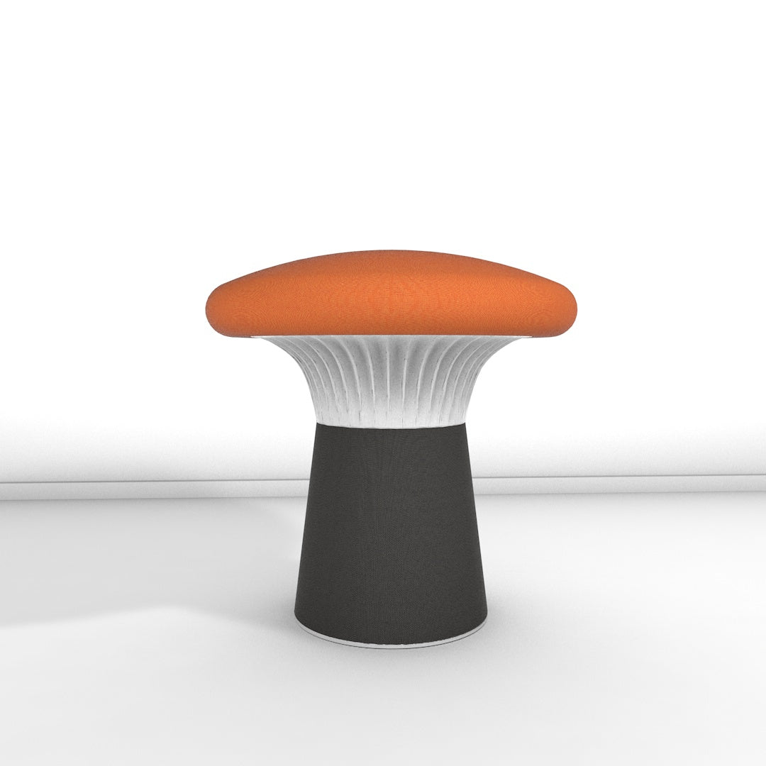 Hocker Funghi Stoff niedrig