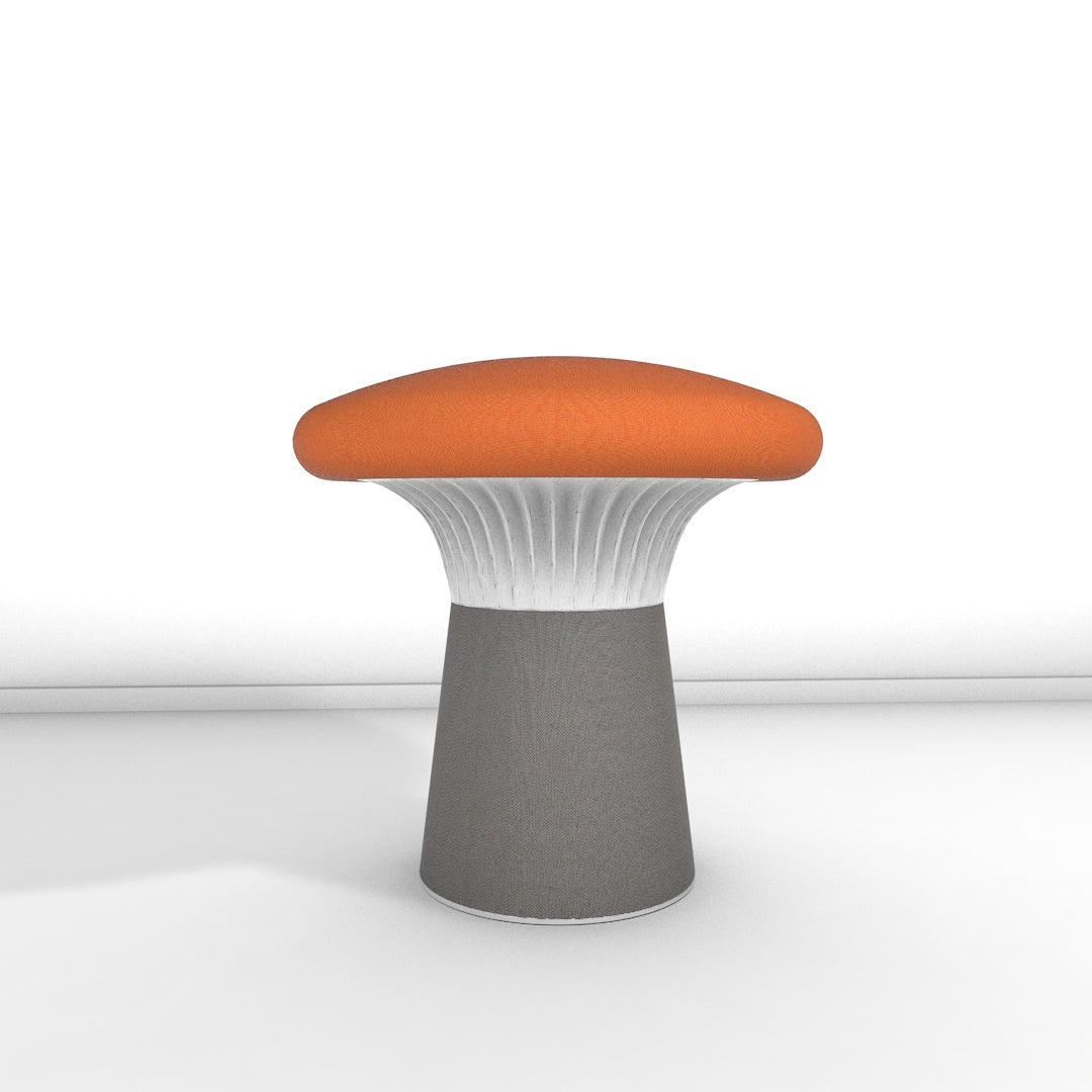 Hocker Funghi Stoff niedrig