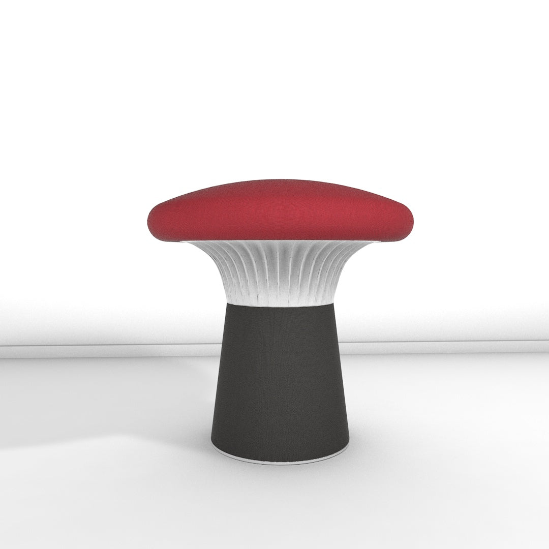 Hocker Funghi Stoff niedrig
