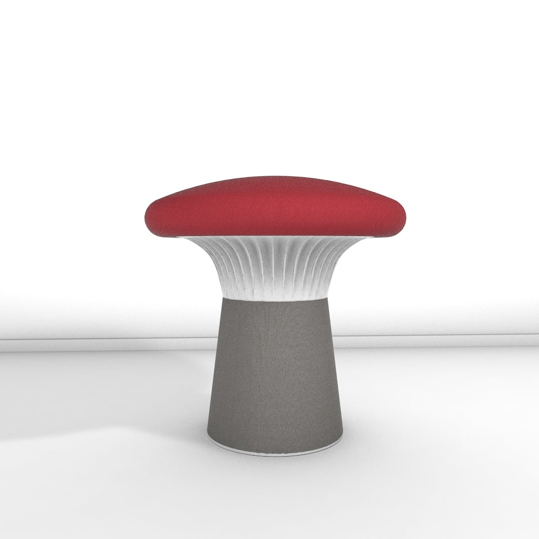 Hocker Funghi Stoff niedrig