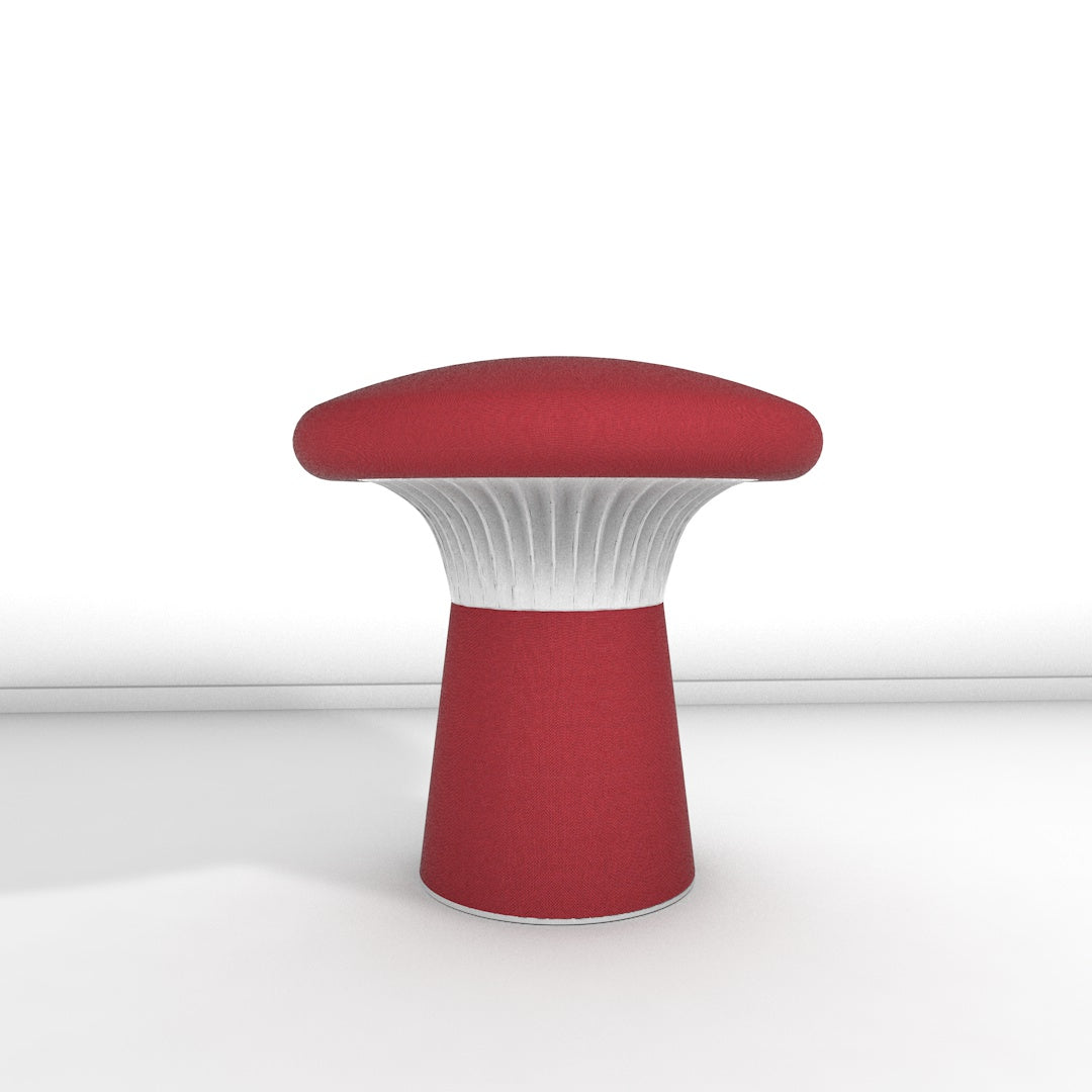 Hocker Funghi Stoff niedrig
