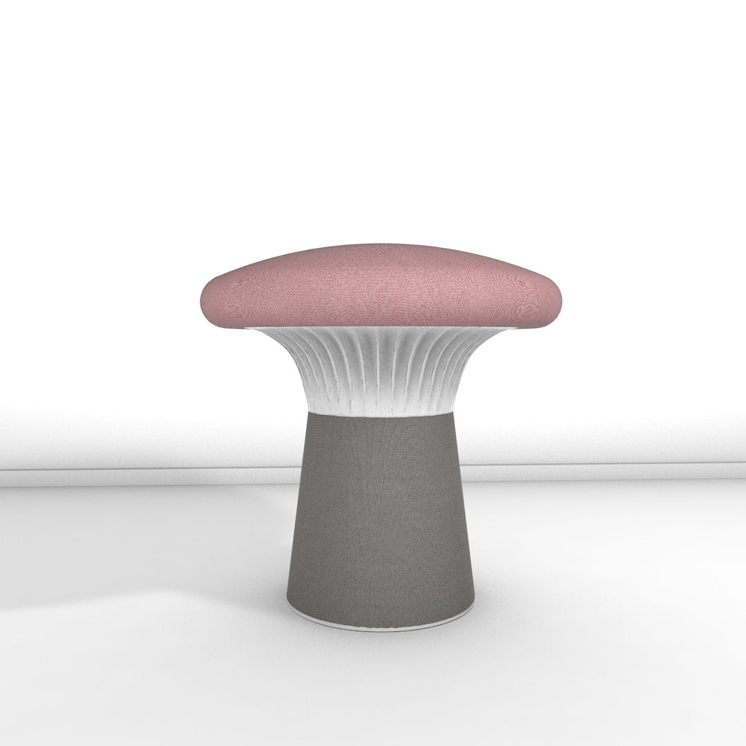 Hocker Funghi Stoff niedrig