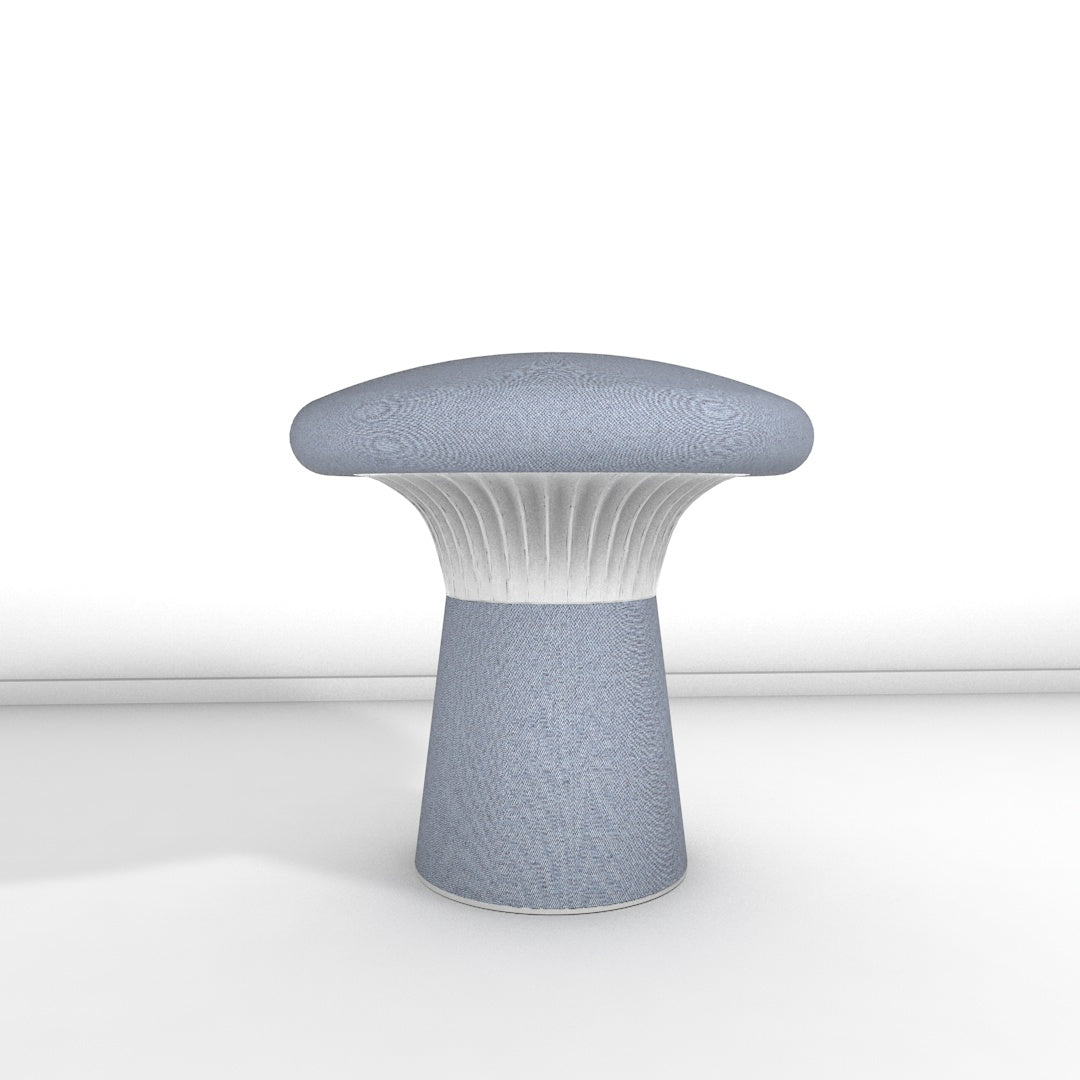Hocker Funghi Stoff niedrig