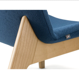 Sessel Oslo Holz / blau