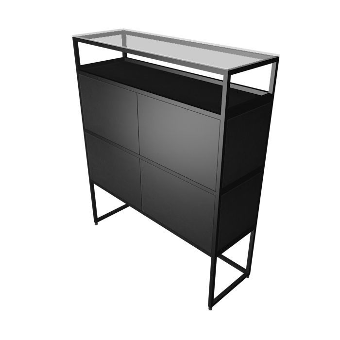 Highboard fünfzehn schwarz
