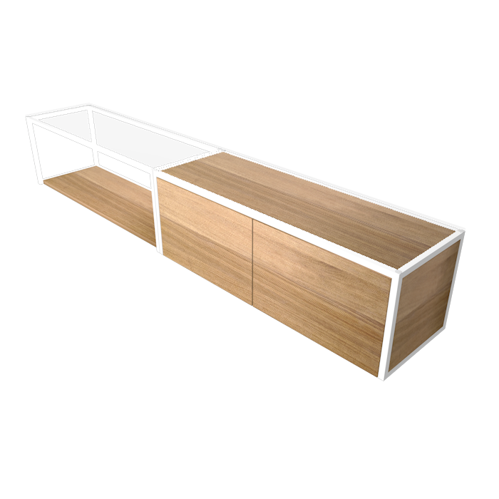 Wallboard eins + zwei Kombi weiss/Eiche