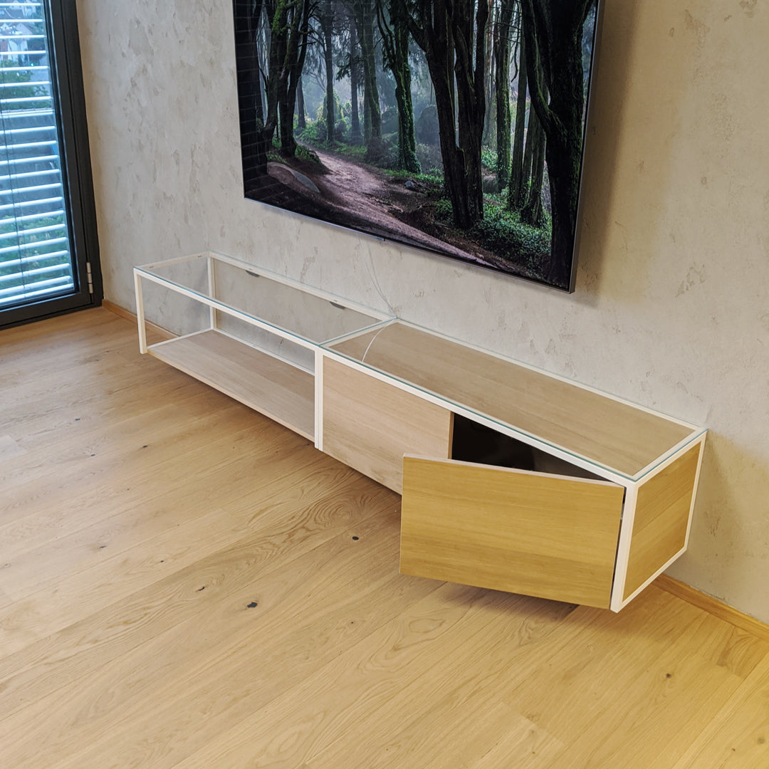 Wallboard eins + zwei Kombi weiss/Eiche