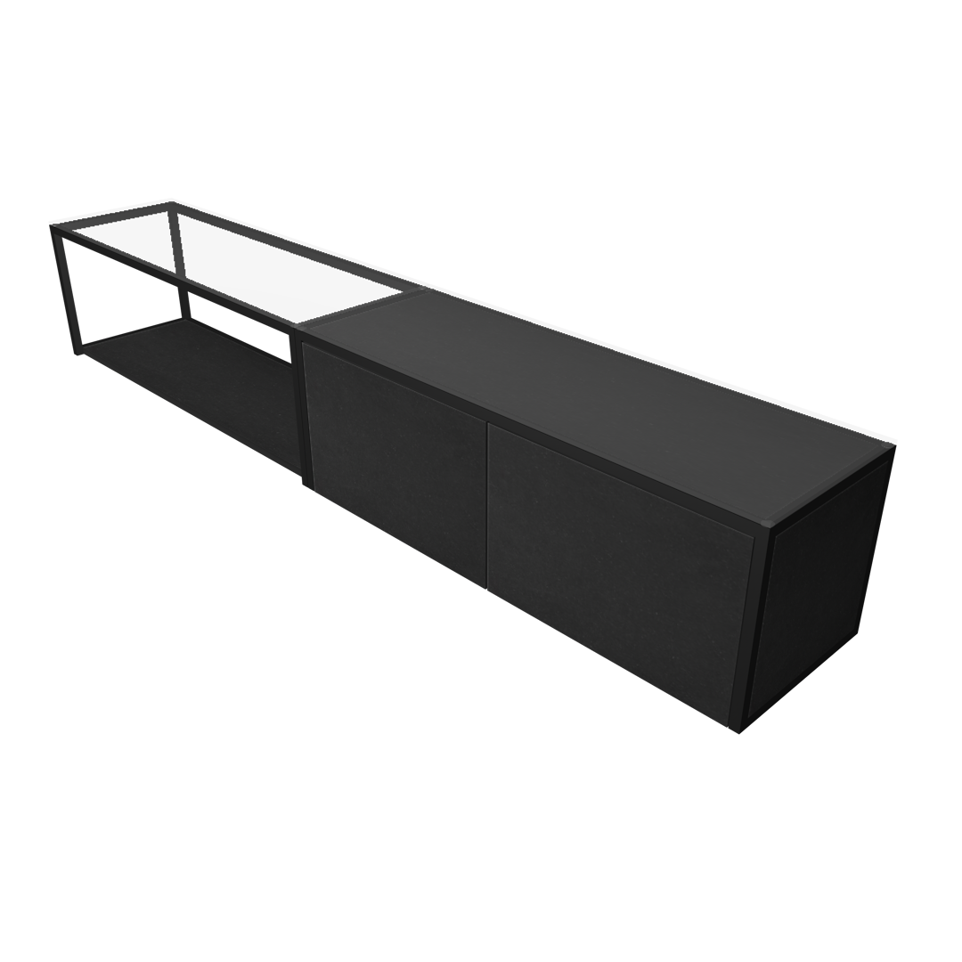 Wallboard eins + zwei Kombi schwarz/schwarz