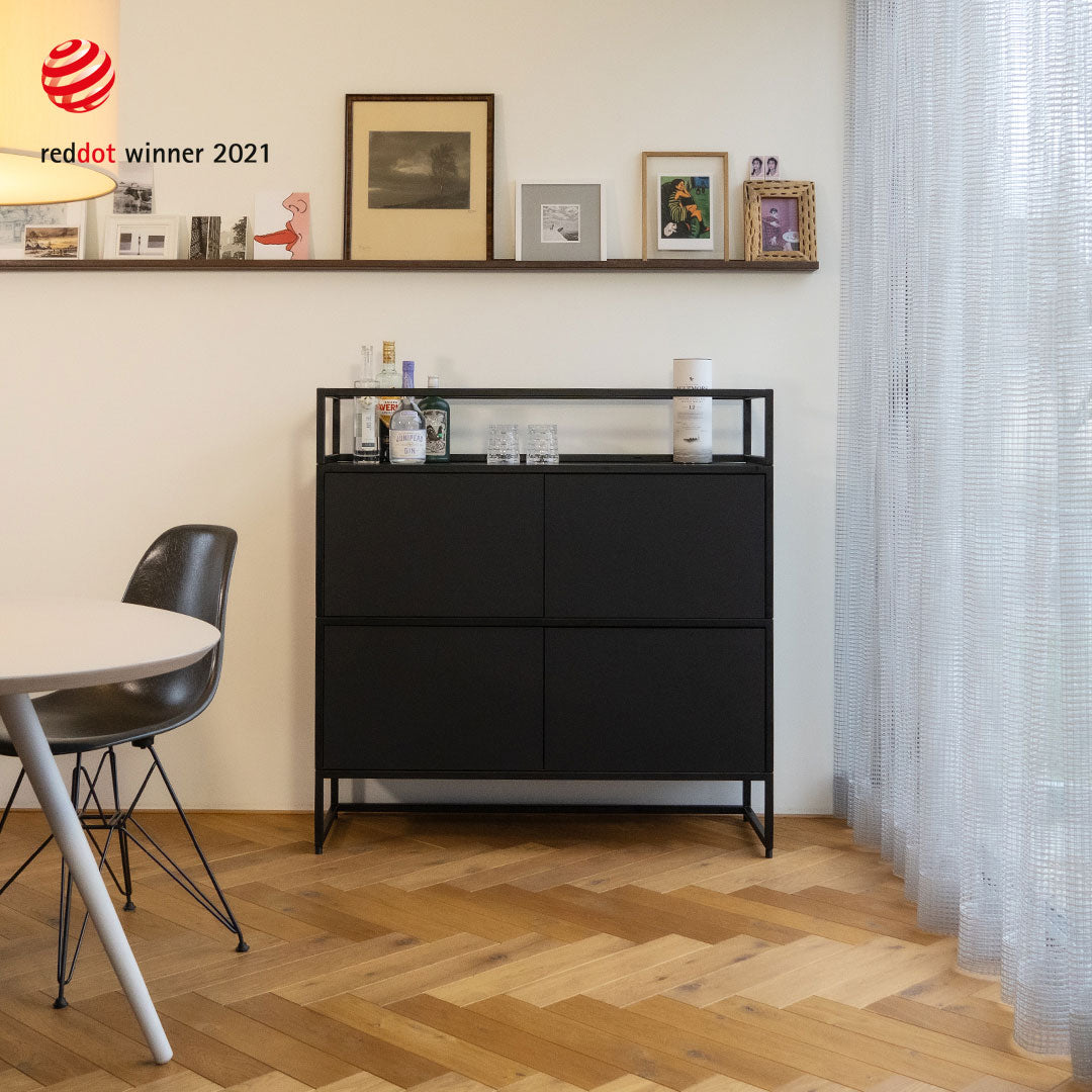 Highboard fünfzehn schwarz