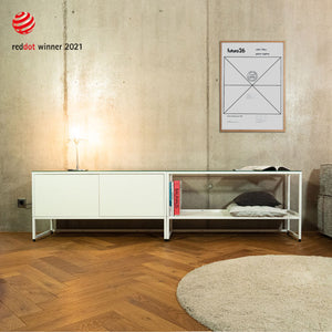 Lowboard vier + acht Kombi weiss